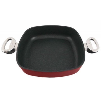 Quadratische Pfanne aus Titan Baf Gigant neue Linie 28x28x7 rot