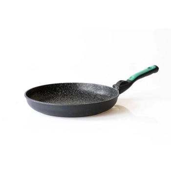 Proficookware Pan Baf gigant neue Linie Granit 28 cm grüner Griff mit Deckel Induktion