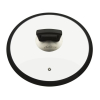 Habonne Glasdeckel 28 cm mit Silikonrand