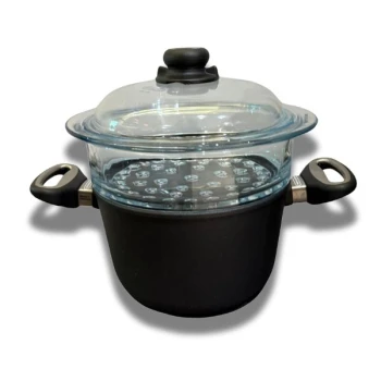 Profi-Dampftopf aus Titan mit einem Dampfaufsatz Proficookware 20 cm Tiefe 12 cm auch für Induktion
